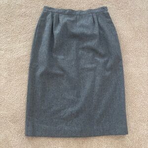 Pendleton Gray Wool Midi Skirt Womens Size 10 Pencil Career Business